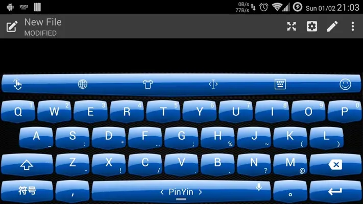 Theme TouchPal Shield - Blue android App screenshot 0